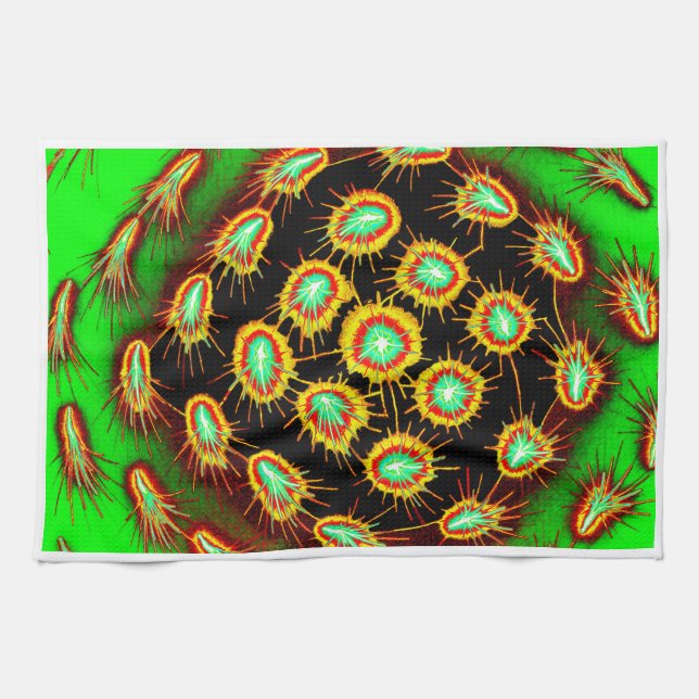 Spiky Burst Fusion – Modern Kitchen Towel Kökshandduk (Horisontell)