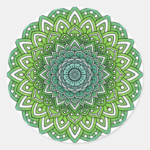 Spiky Grönt Flower Mandala