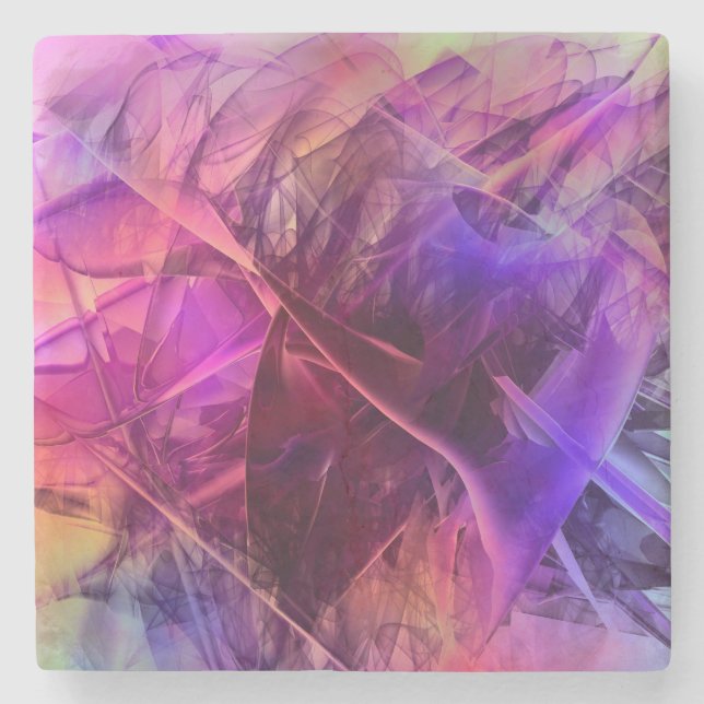 Spiky Shiny Faux Glass Struktur Abstract Design Stenunderlägg (Framsidan)