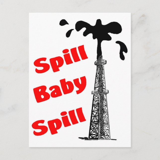 Spill Baby Spill! Vykort (Framsida)