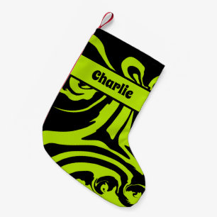 Spill in Lime Green and Black Liten Julstrumpa