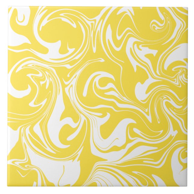 Spill - Lemon Gult and White Kakelplatta (Framsidan)