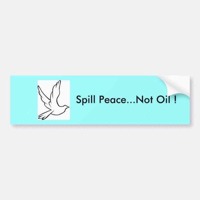 Spill Peace... inte Oil! Dove Bildekal (Framsidan)