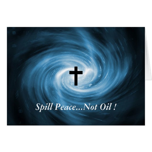 Spill Peace...Inte oil OBS Kort (Framsidan Horizontal)