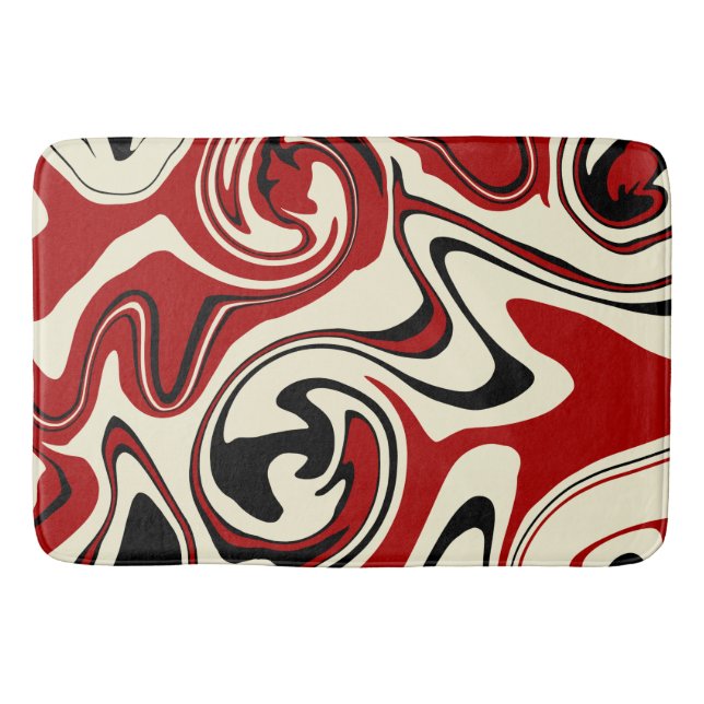 Spill - Red & Cream Badrumsmatta (Framsidan)