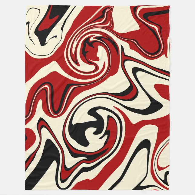 Spill - Red & Cream Fleecefilt (Framsidan)