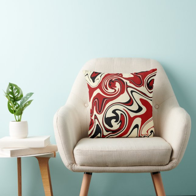 Spill - Red & Cream Kudde (Stol)
