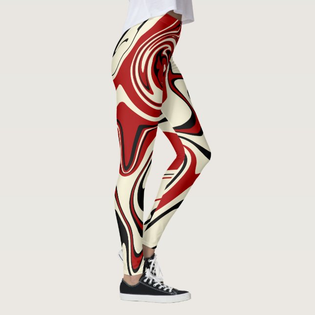 Spill - Red & Cream Leggings (Höger)