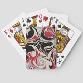 Spill - Röd, Grått, Svartvit Casinokort