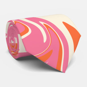 Spill - Rosa, Orange och kream Slips