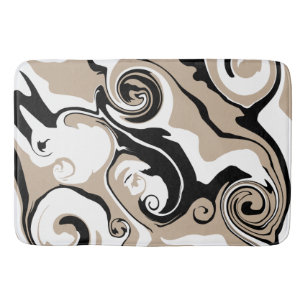 Spill - Taupe, Black and White Badrumsmatta