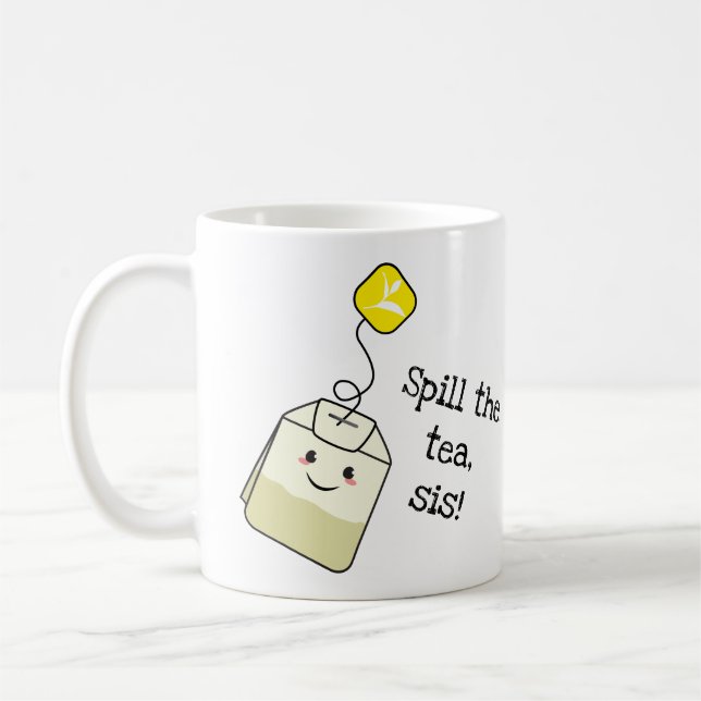 "Spill te, syrran!" kawaii-tepåse Kaffemugg (Vänster)