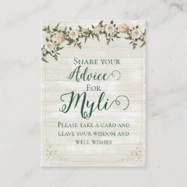 Spill the Tea Bridal Shower Flat Advice Card Rådkort