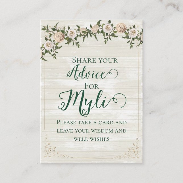 Spill the Tea Bridal Shower Flat Advice Card Rådkort (Framsida)