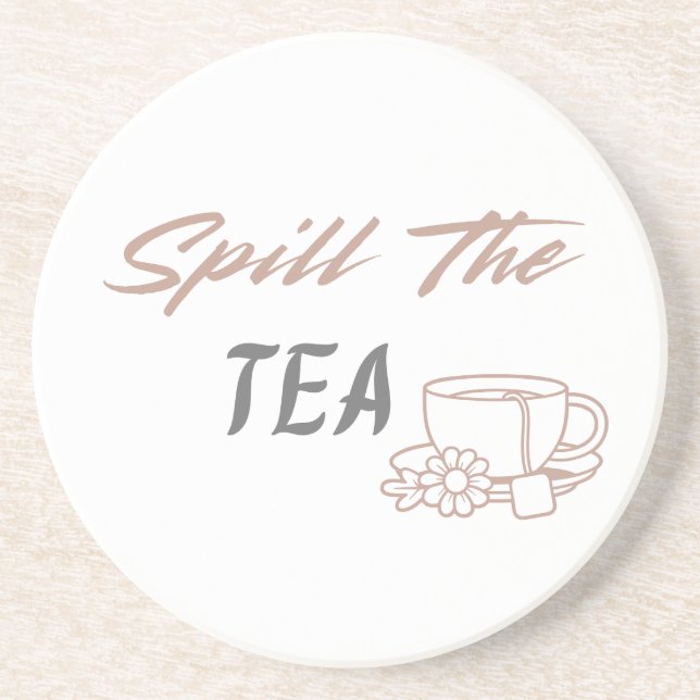 Spill the Tea Funny Tote Bag for Her Underlägg (Framsidan)