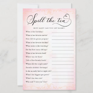 Spill the Tea Möhippa Game - Tea Party Theme