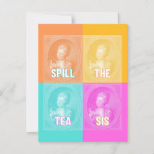 "Spill the Tea Syrran" (popkonsten vintage porträt