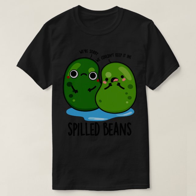 Spillade bönor Cute Veggie Bean Pun 1 T Shirt (Design framsida)