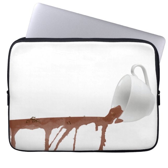 Spillat kaffe laptop sleeve (Framsidan)