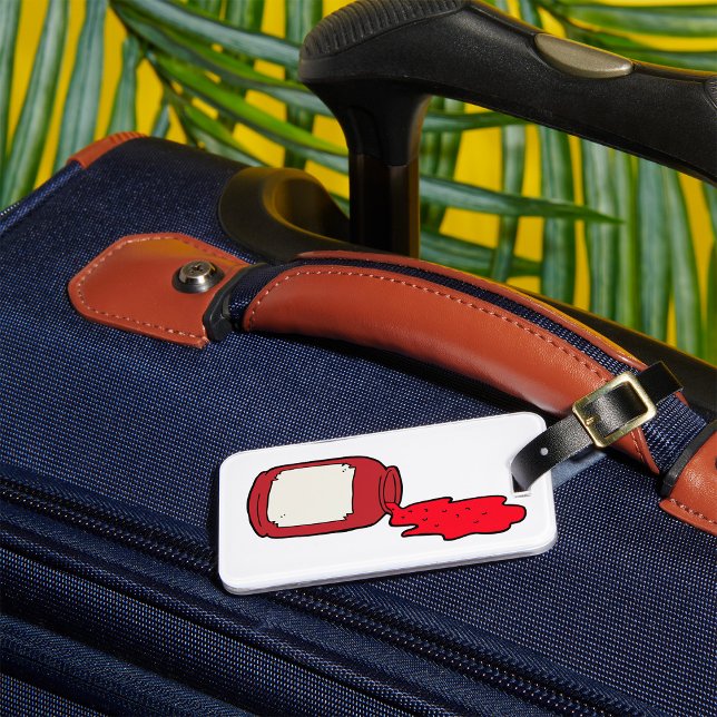 Spillat Sylt Cute Red Jelly Burk Bagagebricka (Skapare uppladdad)
