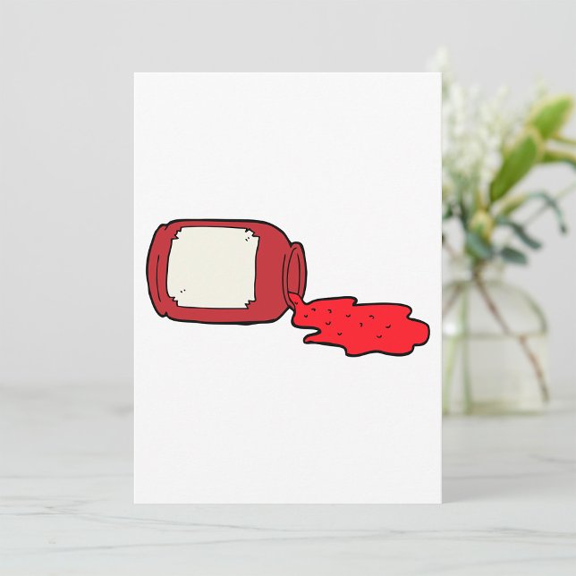 Spillat Sylt Cute Red Jelly Burk Inbjudningar (Skapare uppladdad)