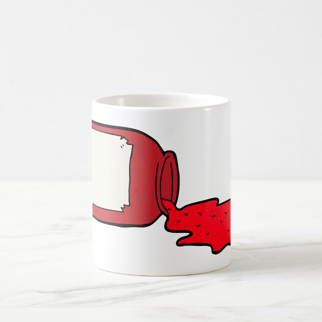 Spillat Sylt Cute Red Jelly Burk Kaffemugg (Skapare uppladdad)