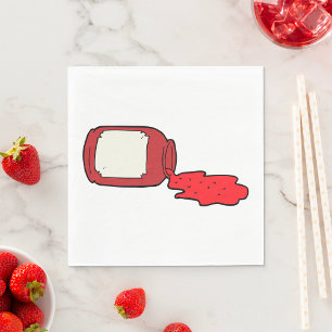 Spillat Sylt Cute Red Jelly Burk Pappersservett