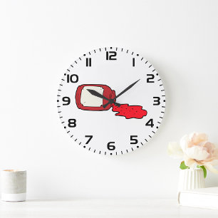 Spillat Sylt Cute Red Jelly Burk Stor Klocka