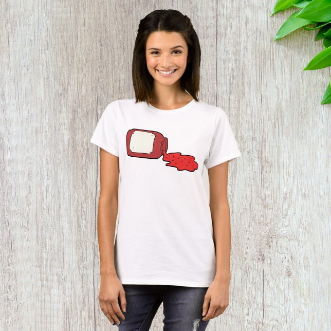 Spillat Sylt Cute Red Jelly Burk T Shirt (Skapare uppladdad)