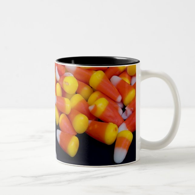 Spilld candy cornmugg (svart insida) Två-Tonad mugg (Höger)