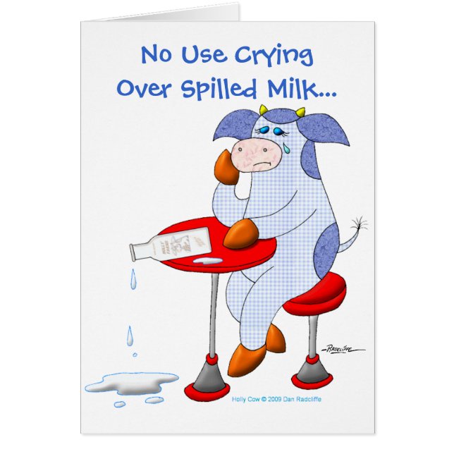 Spilld mjölk hälsningskort (Framsidan)