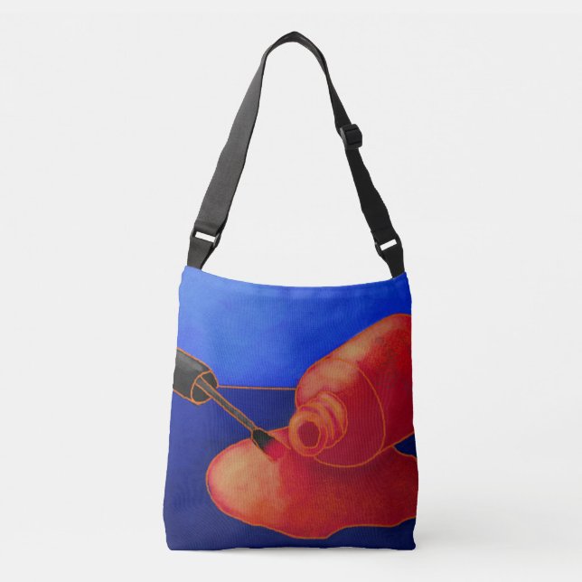 Spilld Nagellack Nagelteknik Totebag Axelväska (Framsida)