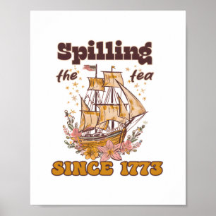 Spiller Te Sedan 1773 Patriotiskt Citat Poster