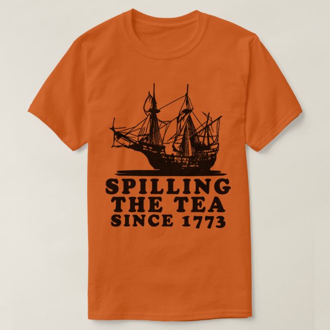 Spilling av tea sedan 1773 3 t shirt (Design framsida)
