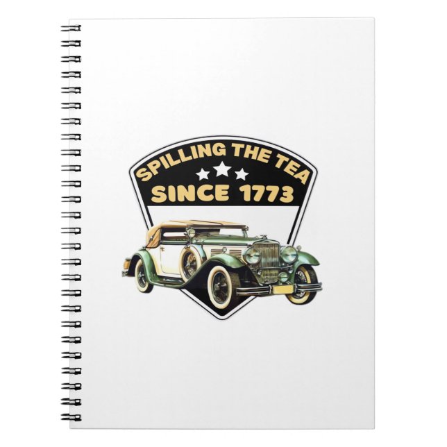 Spilling av tea sedan 1773 års premie anteckningsbok (Framsidan)