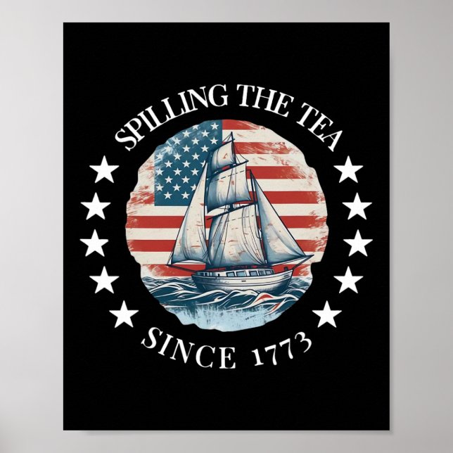 Spilling av tea sedan 1773 den 4 juli 2011 poster (Framsidan)