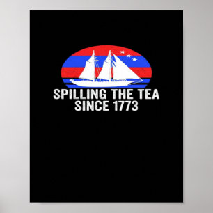 Spilling av tea sedan 1773 klassisk poster
