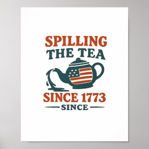 Spilling av tea sedan 1773 klassisk poster