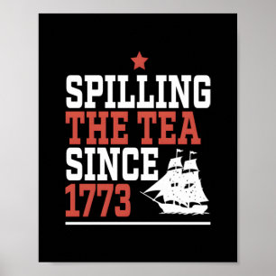 Spilling av tea sedan 1773 Lustigt PM Poster