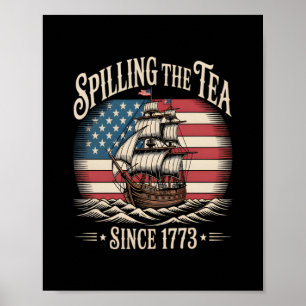 Spilling av tea sedan 1773 Lustigt PM Poster