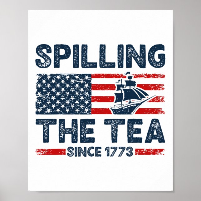 Spilling av tea sedan 1773 Manar Kvinnor i barndom Poster (Framsidan)