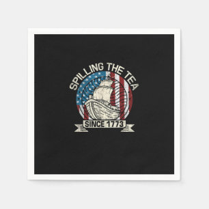 Spilling av Tea sedan 1773 Patriotic Tea Party Ju Pappersservett