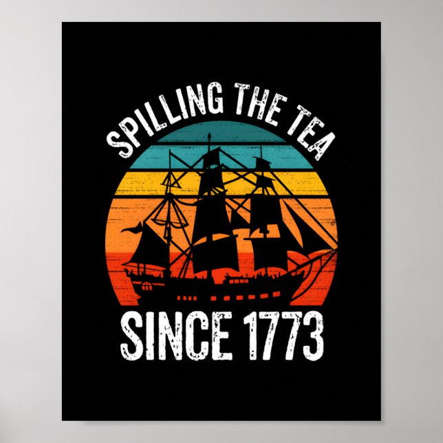 Spilling av tea sedan 1773 poster (Framsidan)