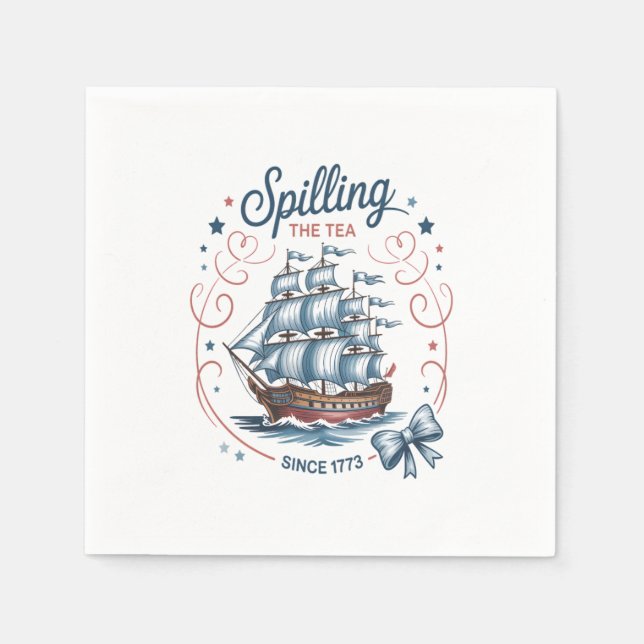 Spilling av teatern sedan 1773, 4:e juli Patriotic Pappersservett (Framsidan)