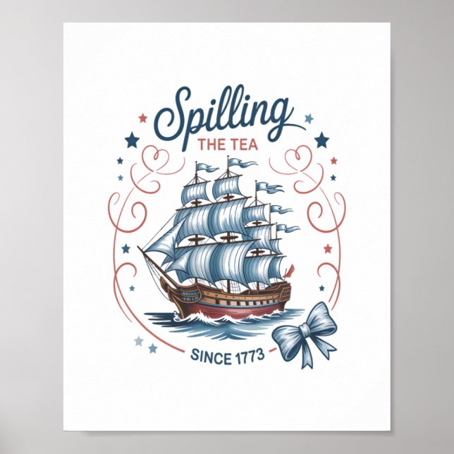 Spilling av teatern sedan 1773, 4:e juli Patriotic Poster (Framsidan)