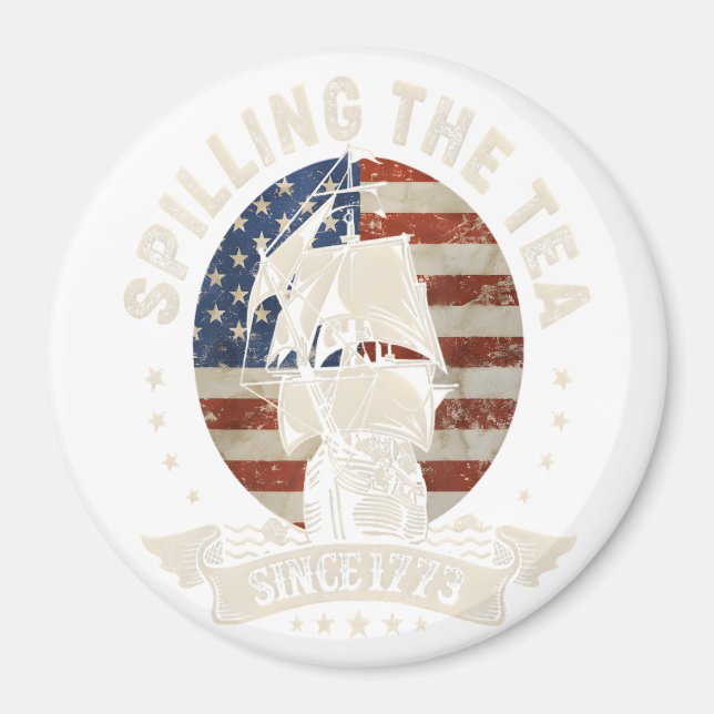 Spilling av teatern sedan 1773 patriotisk 4:e juli magnet (Framsidan)