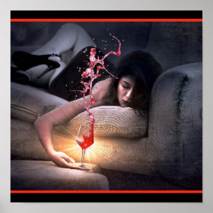 Spilling av vin poster