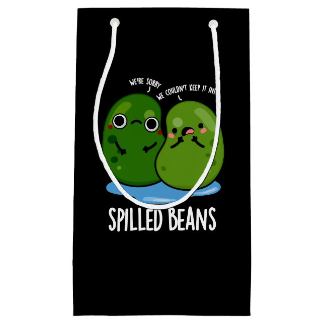 Spilling Beans Funny Veggie Bean Pun Mörk BG (Framsidan)