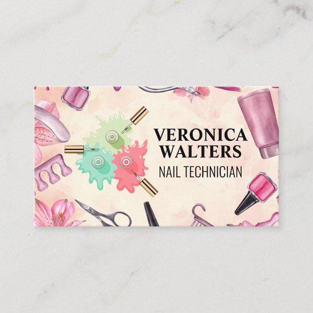 Spilling Nagel polsk | ManicuVerktyg Lojalitetskort (Framsida)