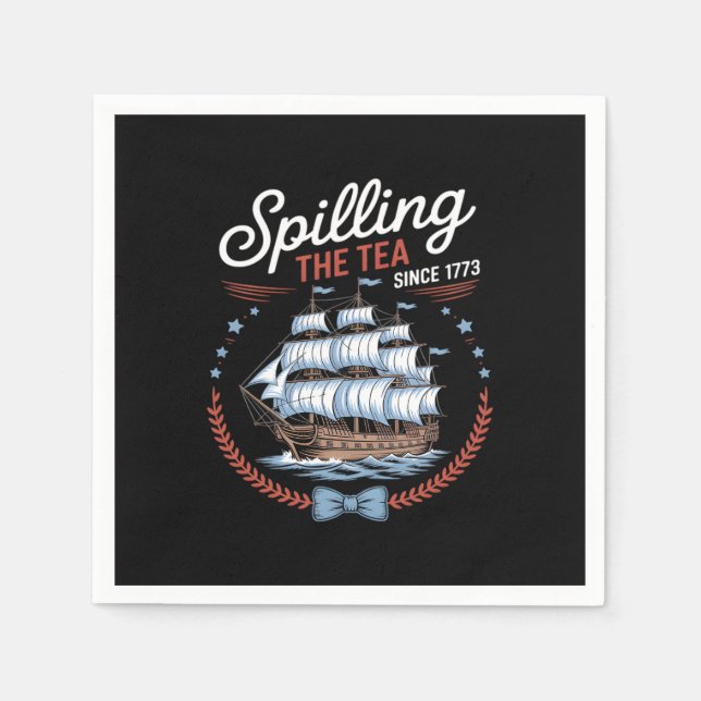 Spilling the Tea sedan 1773, 4 juli Pappersservett (Framsidan)